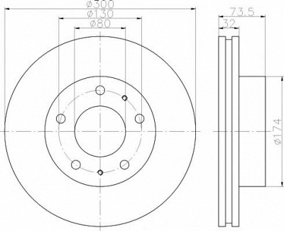 HELLA PAGID 8dd355113701 -  Тормозной диск
